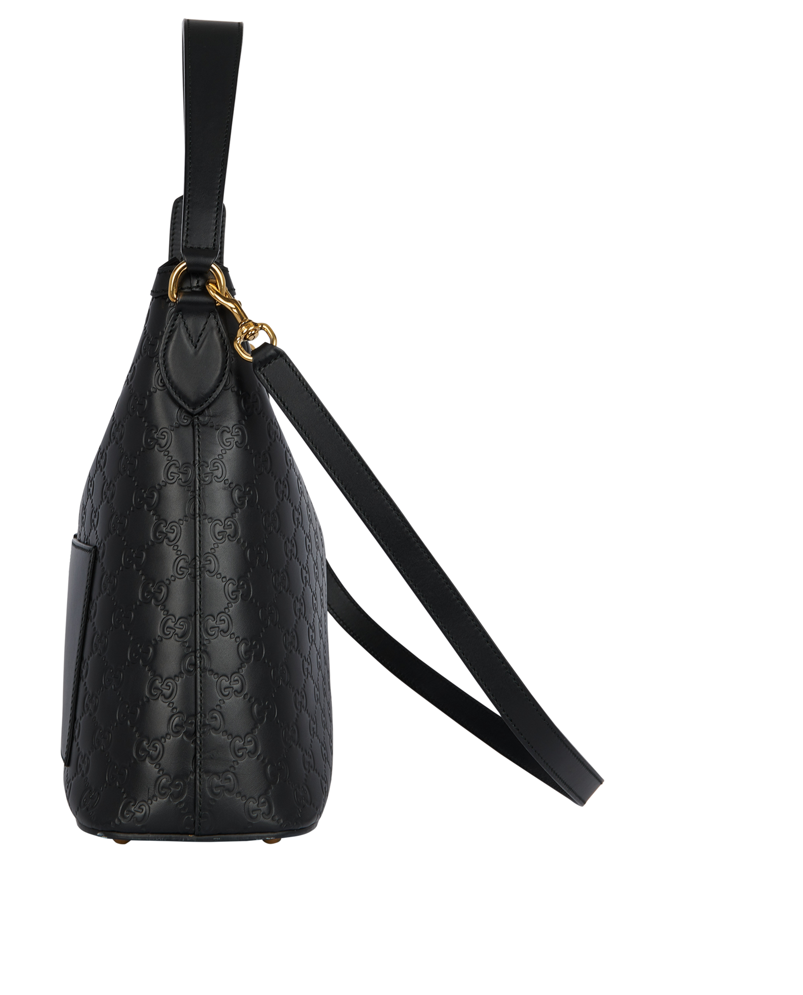 Linea A Hobo, &pound;690, Handbags, Black, Leather, Bottom view